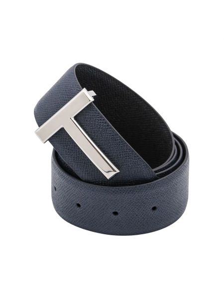 Cinturón de cuero Tom Ford azul