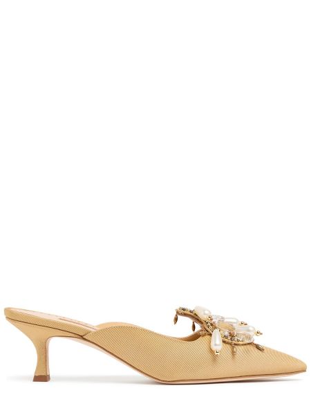 Mules Manolo Blahnik guld