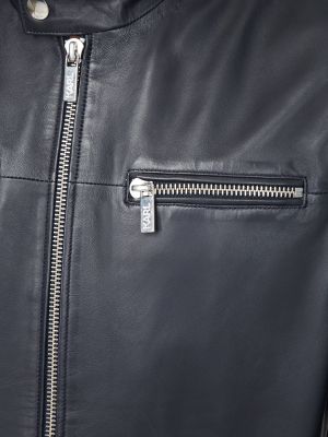 Шкіряна куртка Karl Lagerfeld синя