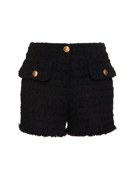 Shorts i tweed Versace svart