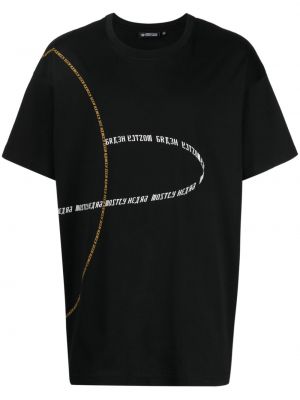 T-shirt aus baumwoll mit print Mostly Heard Rarely Seen schwarz