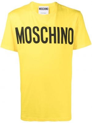 Trykt t-skjorte Moschino gul