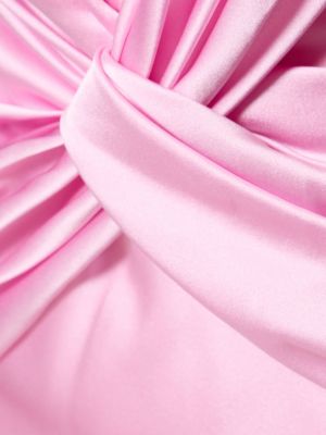 Selyem szatén mini ruha Mach & Mach rózsaszín