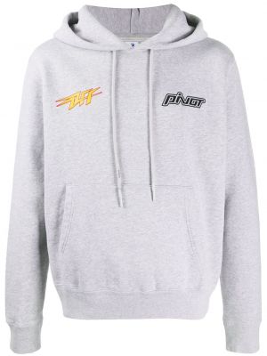 Melange hoodie mit print Off-white