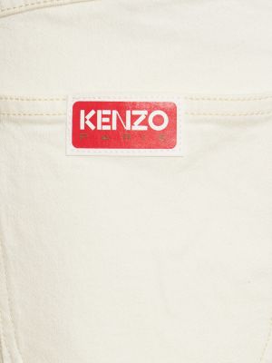 Szorty jeansowe bawełniane Kenzo Paris beżowe