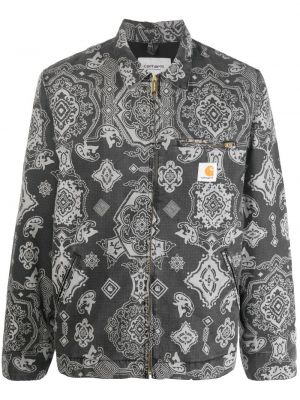 Paisley trykt lang jakke Carhartt Wip svart