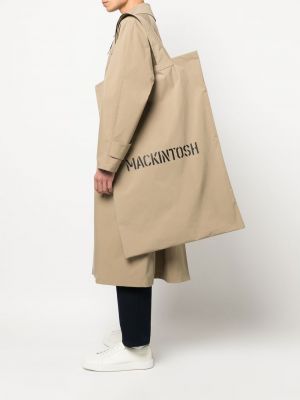 Oversize shopper soma ar apdruku Mackintosh bēšs