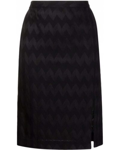 Falda de tubo ajustada de punto Missoni negro