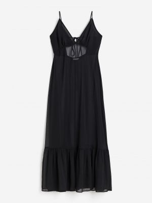 Прозрачное шифоновое платье H&m черное