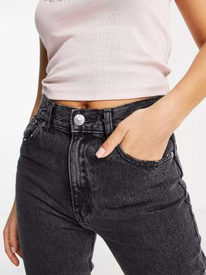 Серые джинсы для мамы с завышенной талией Pull&Bear Petite