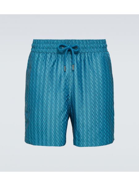 Pantaloncini in tessuto jacquard Frescobol Carioca blu