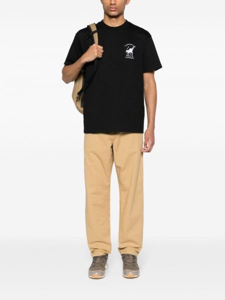 Bavlněné tričko s výšivkou Carhartt Wip černé