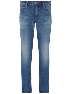 Slim fit priliehavé skinny fit džínsy s nízkym pásom Emporio Armani modrá