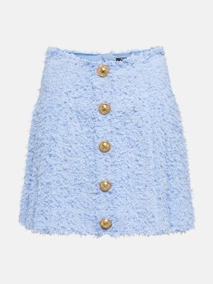 Plisované mini sukně Balmain modré