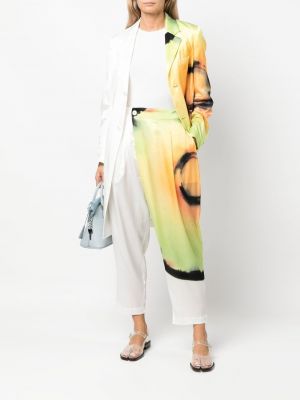 Spodnie z nadrukiem w abstrakcyjne wzory Issey Miyake