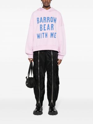 Bluza z kapturem z nadrukiem z dżerseju Barrow różowa