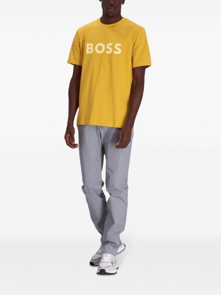T-shirt à imprimé Boss jaune
