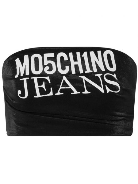 Crop top s potiskem Moschino Jeans
