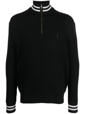 Пуловер на райета Neil Barrett черно