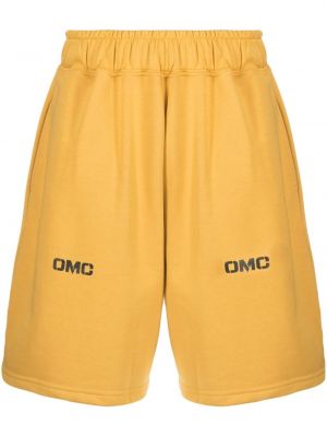 Pantaloncini sportivi con stampa Omc giallo