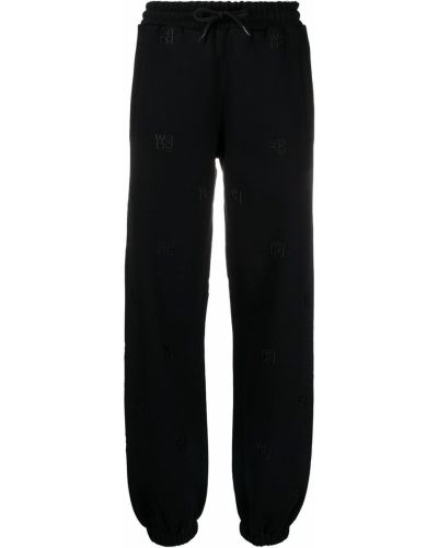 Pantalones de chándal con bordado Alexander Wang negro