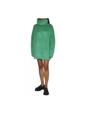 Mini vestido de lana mohair Gucci verde