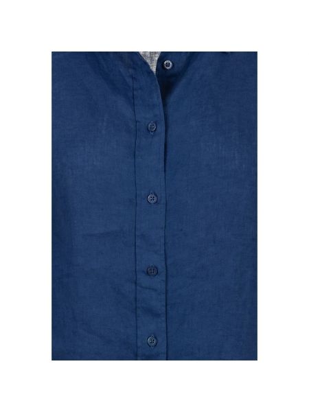 Camisa de lino manga larga Lauren Ralph Lauren azul