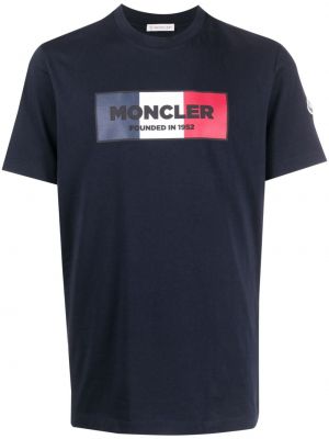 Тениска с принт Moncler синьо