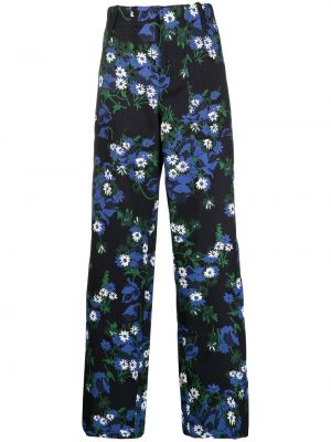 Pantalon à fleurs Plan C noir