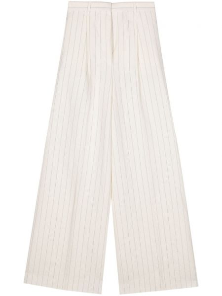 Pantalon à rayures Max Mara blanc