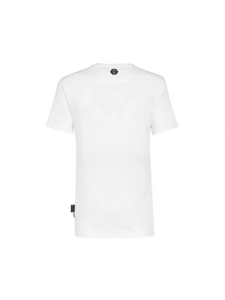 T-shirt mit kristallen Philipp Plein weiß