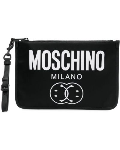 Чанта тип „портмоне“ с принт Moschino черно