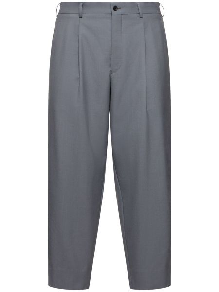 Pantalones de lana plisados Comme Des Garçons gris