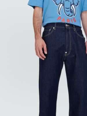Voľné priliehavé džínsy s rovným strihom Kenzo modrá