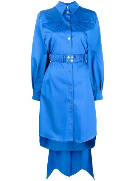 Mini-abito di cotone Az Factory By Thebe Magugu blu
