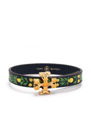 Trykt floral armbånd Tory Burch svart