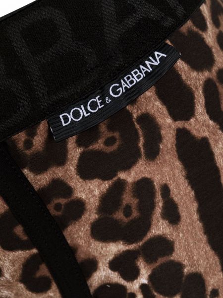 Skarpety z nadrukiem w panterkę Dolce And Gabbana