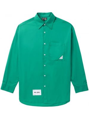 Chemise en coton avec applique Izzue vert