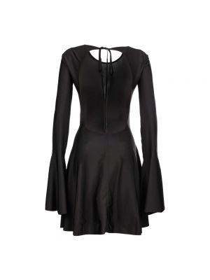 Sukienka mini z otwartymi plecami Saint Laurent czarna