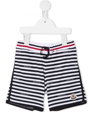 Pantaloncini sportivi a righe Moncler Enfant bianco