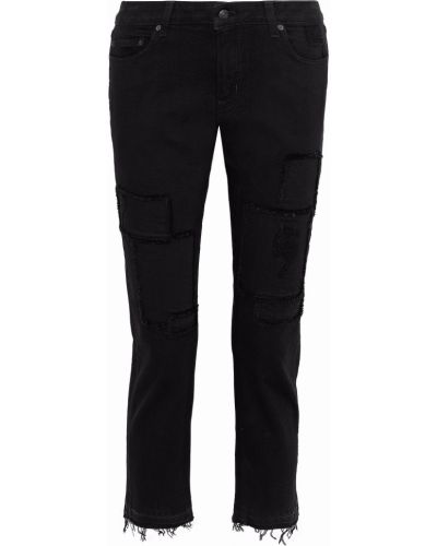 Укороченные прямые джинсы со средней посадкой Derek Lam 10 Crosby, черные