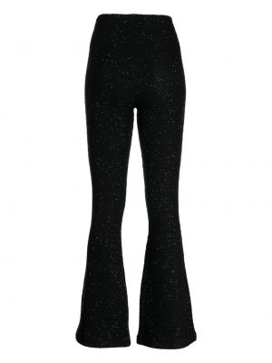 Tvídové kalhoty s flitry Self-portrait černé