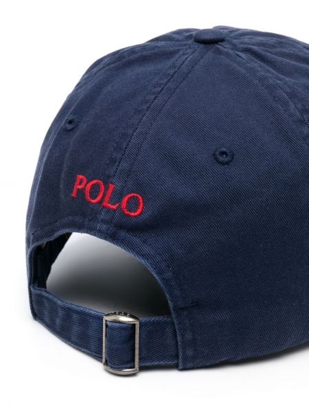 Haftowana czapka z daszkiem na guziki puchowa Polo Ralph Lauren