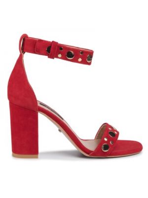 Kožené sandále Gino Rossi červená