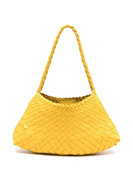 Kožená mini taška Dragon Diffusion žlutá