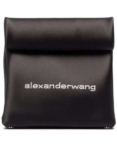 Bolso clutch con estampado Alexander Wang negro