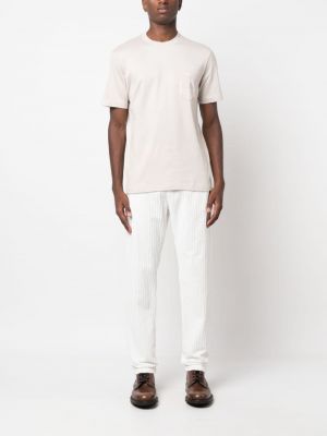 Manšestrové rovné kalhoty Eleventy bílé