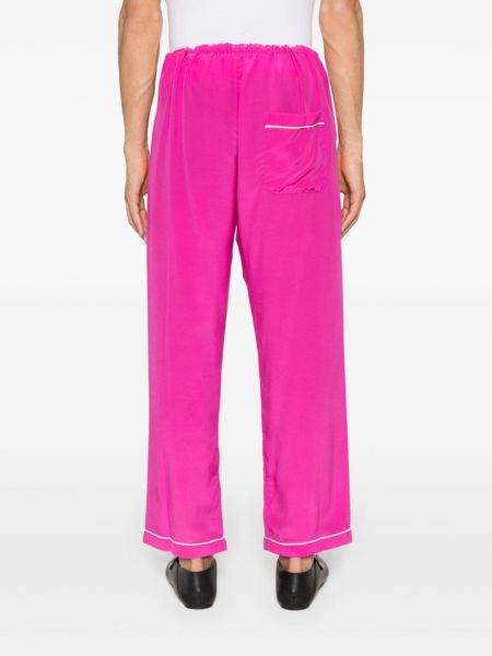 Pantaloni di seta Bode rosa