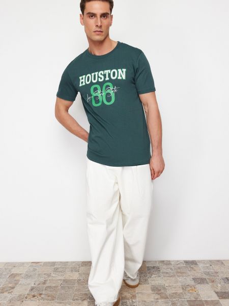 Μπλούζα με σχέδιο Trendyol πράσινο