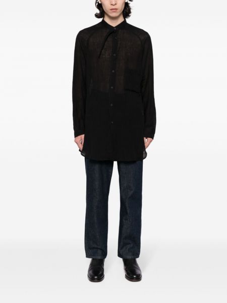 Lininė marškiniai Yohji Yamamoto juoda
